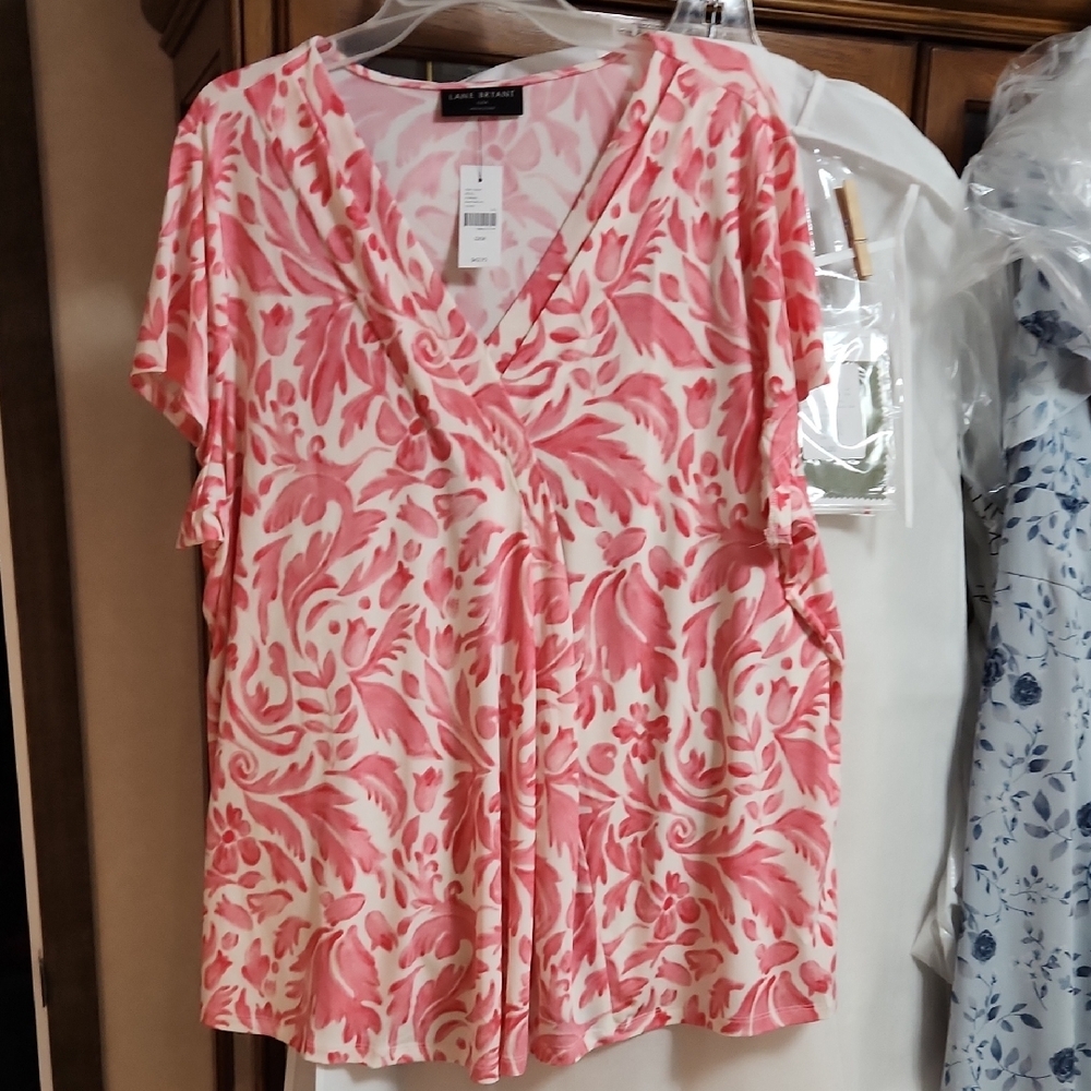 Lane Bryant Pink Floral Women's Top